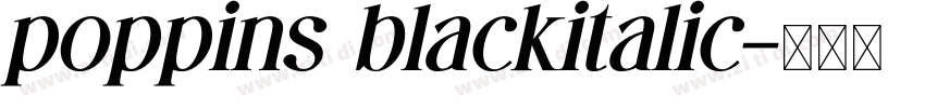 poppins blackitalic字体转换